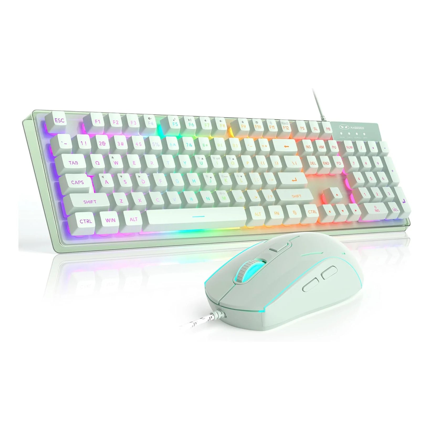 MageGee Gaming Keyboard Mouse Combo, K1 RGB LED Backlit Wired Keyboard with 104 Key Computer PC Gaming Keyboard for PC/Laptop