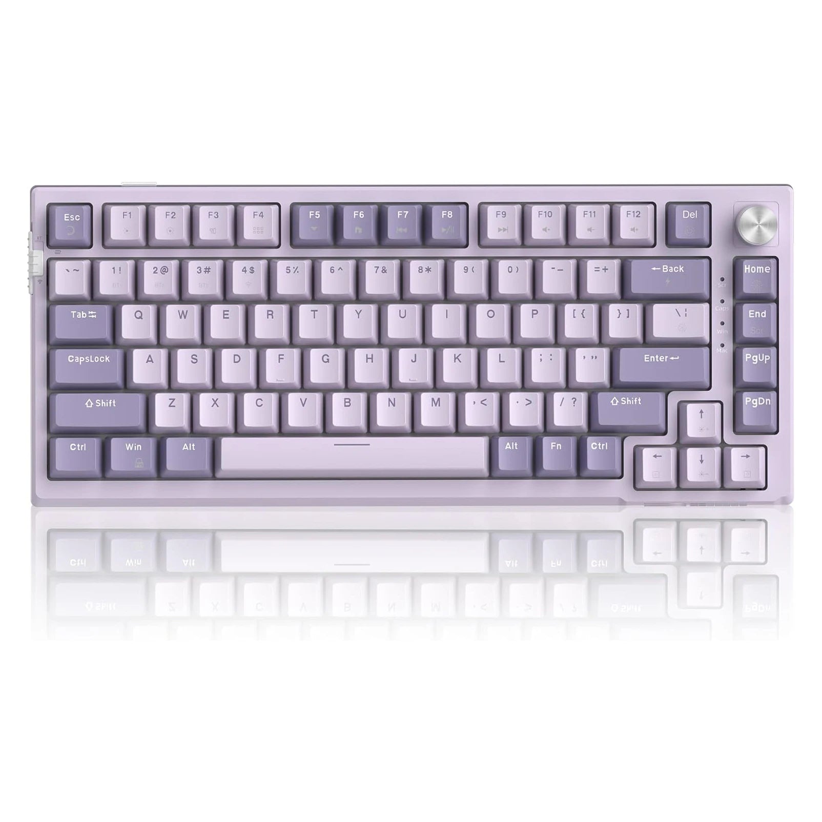 MageGee SKY81 75% Wireless Gasket Mechanical Gaming Keyboard, Hot Swappable RGB w/ 5-Layer Padding, BT/2.4G/USB-C, Knob Control