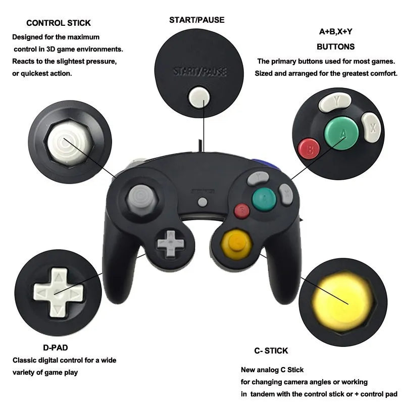 USB Wired Controller For Nintend Switch Gamepad For NGC GC Port Gamecube For GC Controle For PC For Switch Accessories
