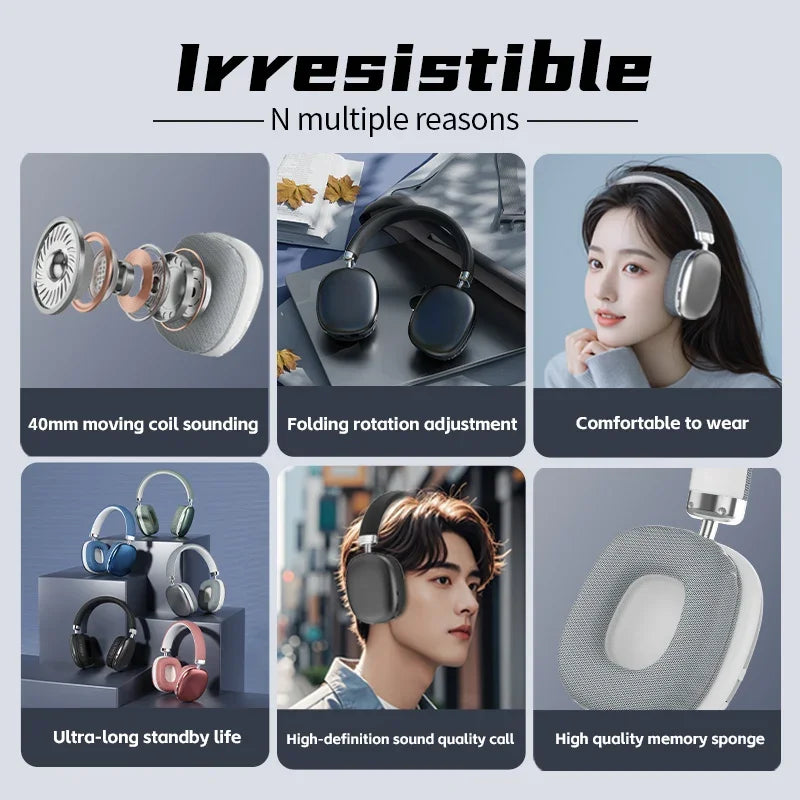 2025 NEW Air Max Wireless Headsets Bluetooth Headphones Over ear stereo surround gaming Earphone For Apple Iphone Xiaomi Phone