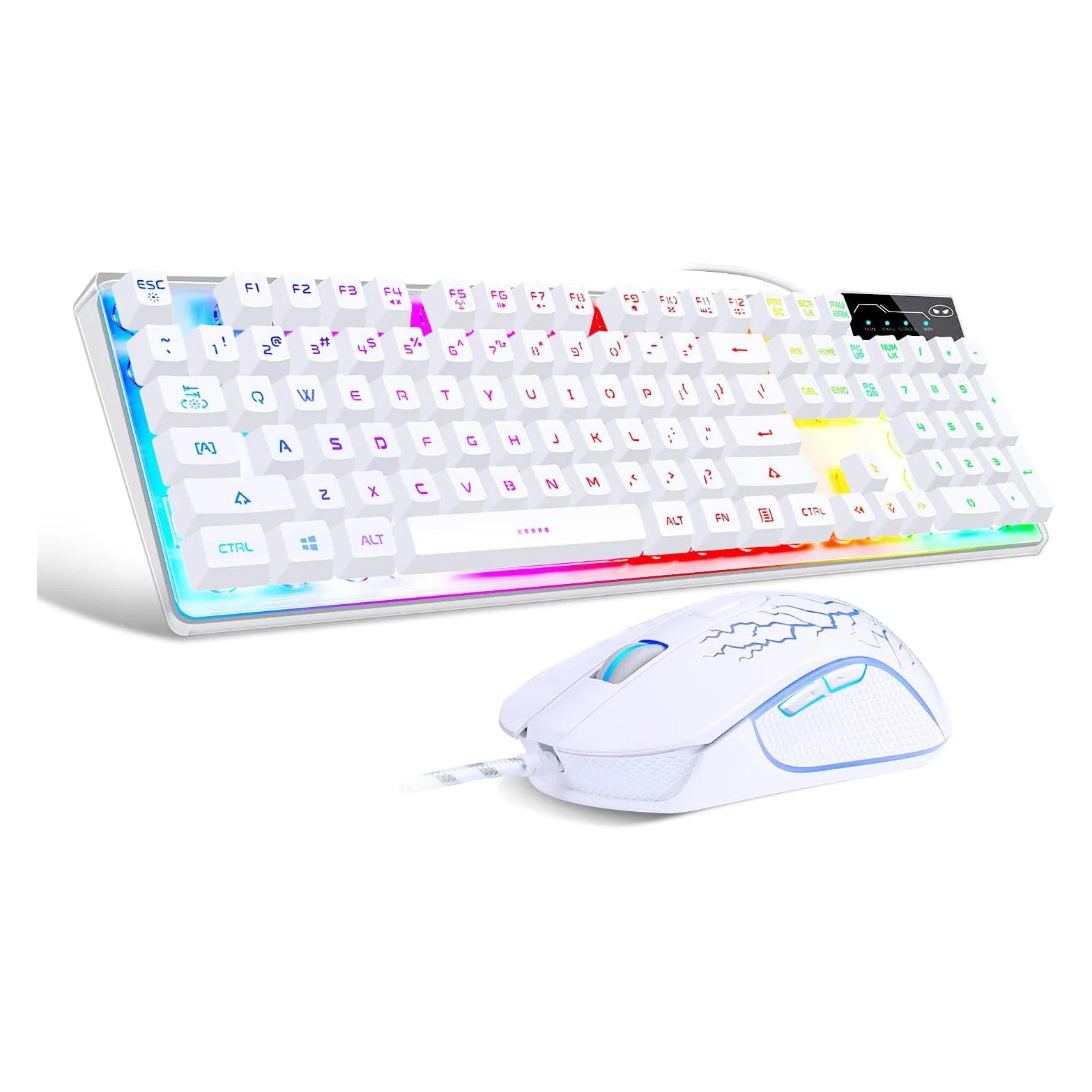 MageGee Gaming Keyboard Mouse Combo, K1 RGB LED Backlit Wired Keyboard with 104 Key Computer PC Gaming Keyboard for PC/Laptop
