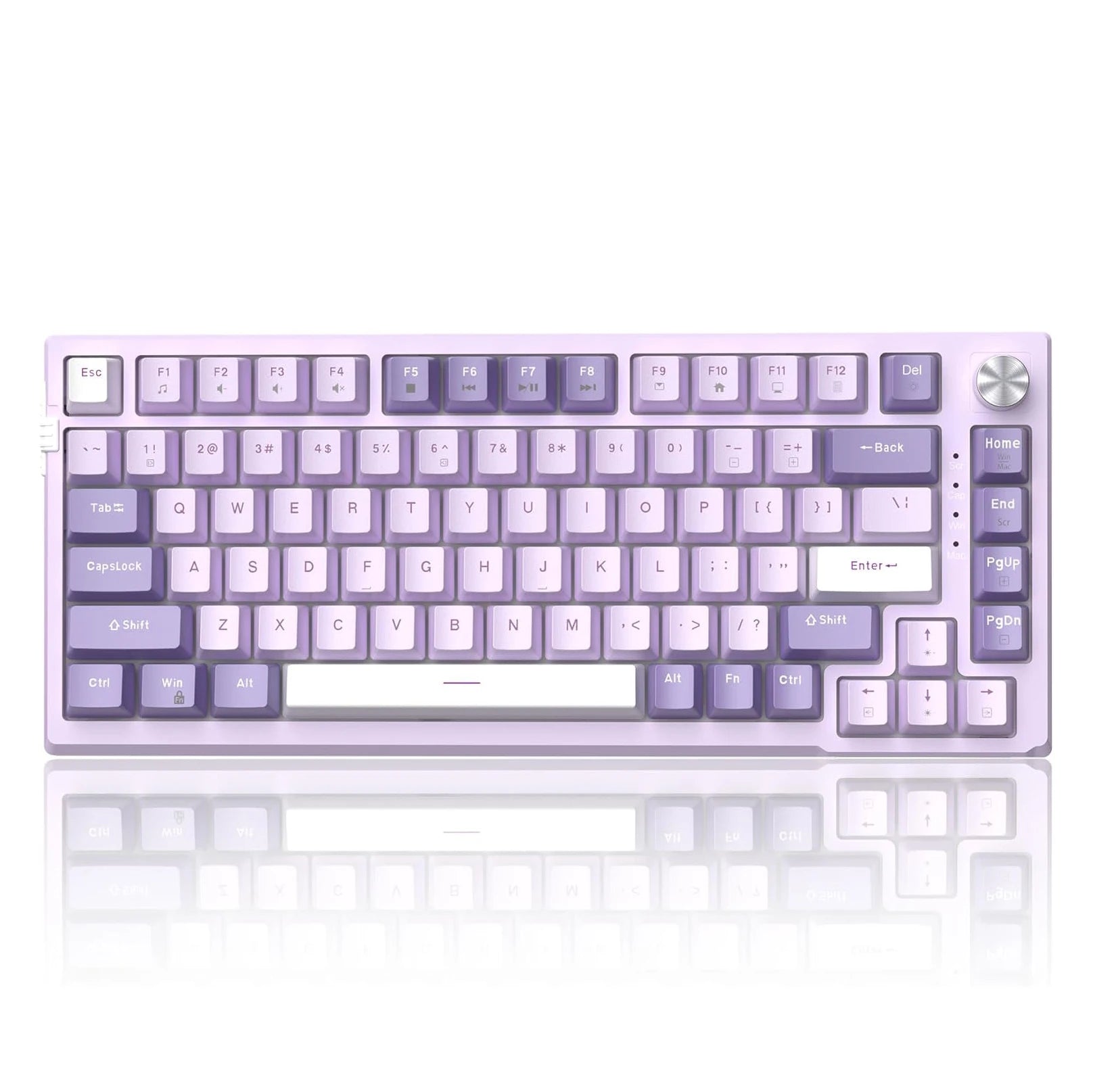 MageGee SKY81 75% Mechanical Gaming Keyboard, RGB Hot Swappable Wired Custom Creamy Keyboards with 5-Layer Sound Dampening, Knob