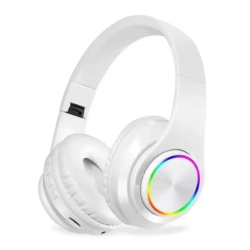 Bluetooth Headphones RGB Lighting Noise Cancellation Foldable Headsets Over Ear Stereo HIFI Sports Headset TF Music Player B39